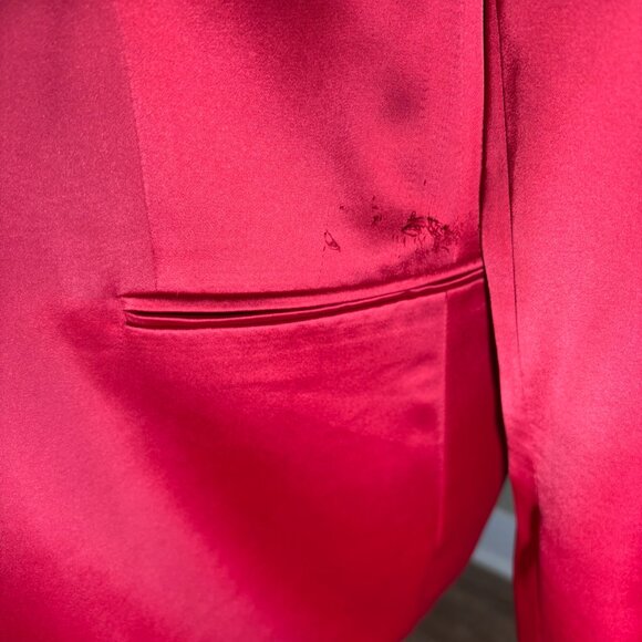 Alex Marie Red Satin Blazer Jacket - Picture 4 of 9